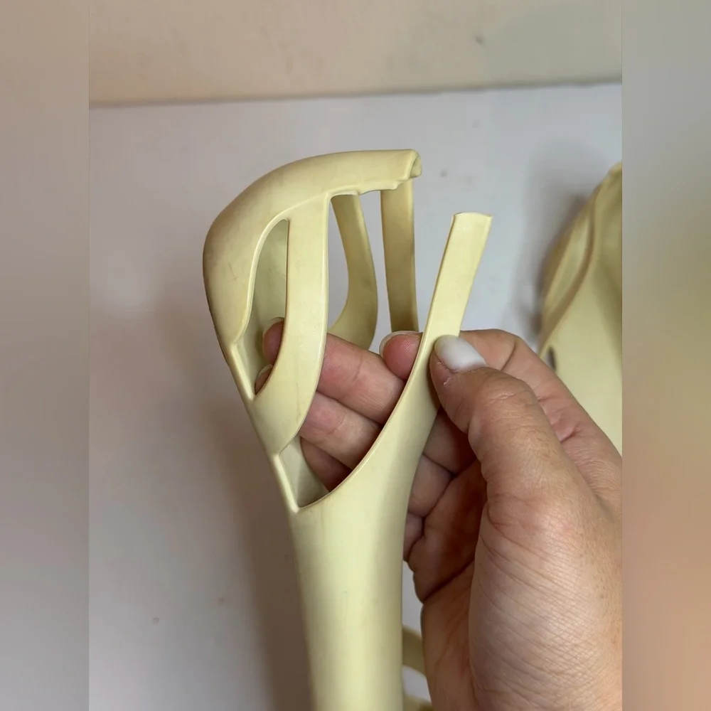 Gucci Interlocking GG jelly ballet flats in a light yellow Project